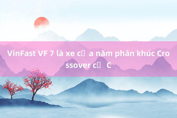 VinFast VF 7 là xe của năm phân khúc Crossover cỡ C